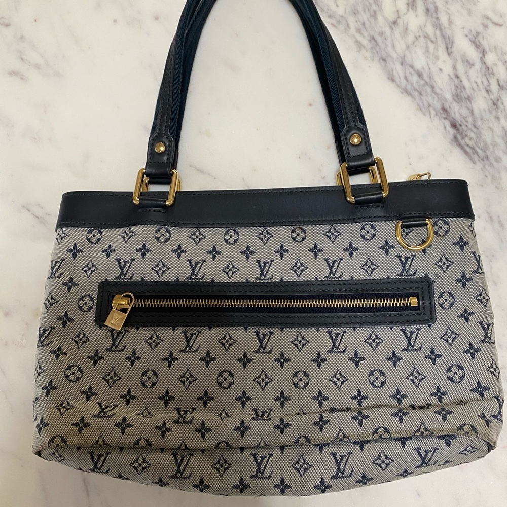 Louis Vuitton Black and Gray Monogram Tote